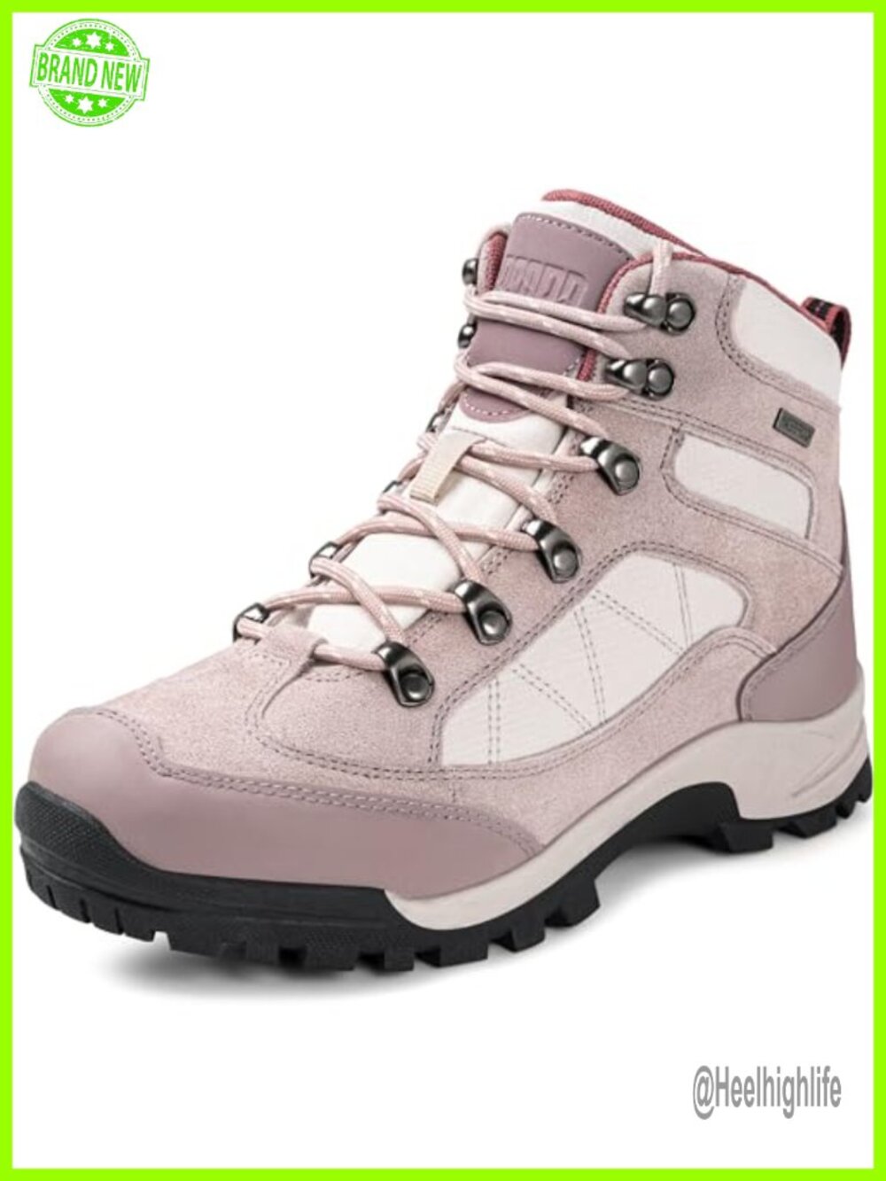 Womens Waterproof Hiking Boots Suede Ankle Support Backpacking